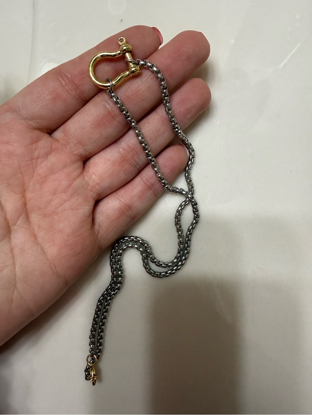 Mixed Metal Brindle Necklace